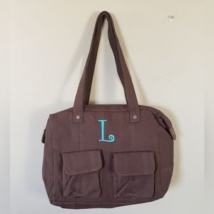 NEW Thirty One Brown Canvas Tote